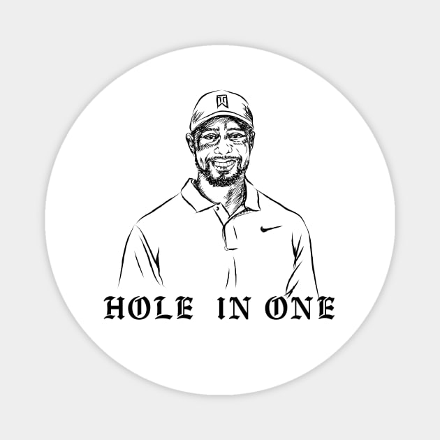 Tiger Woods Hole in One Magnet by Wind Dance